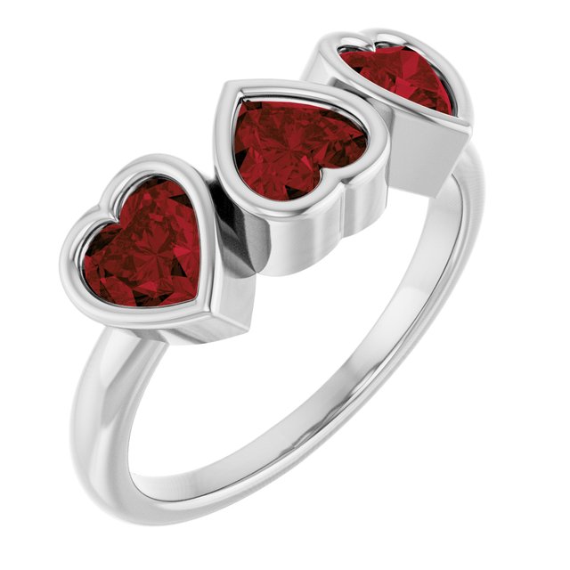 14K Yellow Gold Or Sterling Silver Heart 5 X 5 Mm Polished Natural Gem Bezel Set Ring