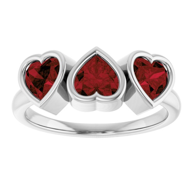 14K Yellow Gold Or Sterling Silver Heart 5 X 5 Mm Polished Natural Gem Bezel Set Ring