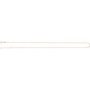 10K Yellow Or White Or Rose Gold 1 Mm 16-18 In Spring Ring Polished Cable Chain