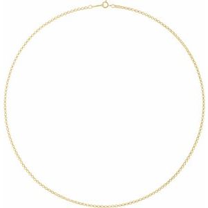 14K Yellow Gold-Filled Spring Ring Rolo Chain, Length: 24 In, Width: 2 Mm