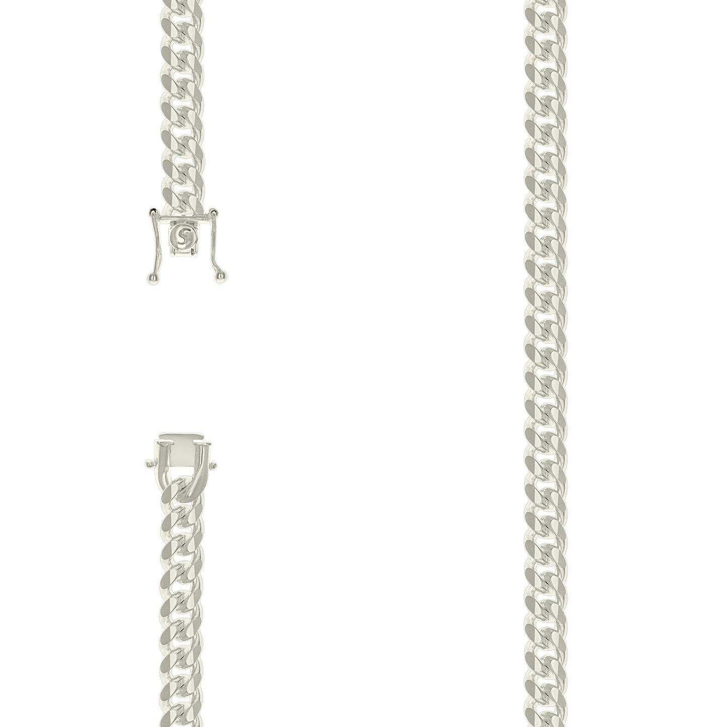 Sterling Silver Solid Miami Cuban Chain