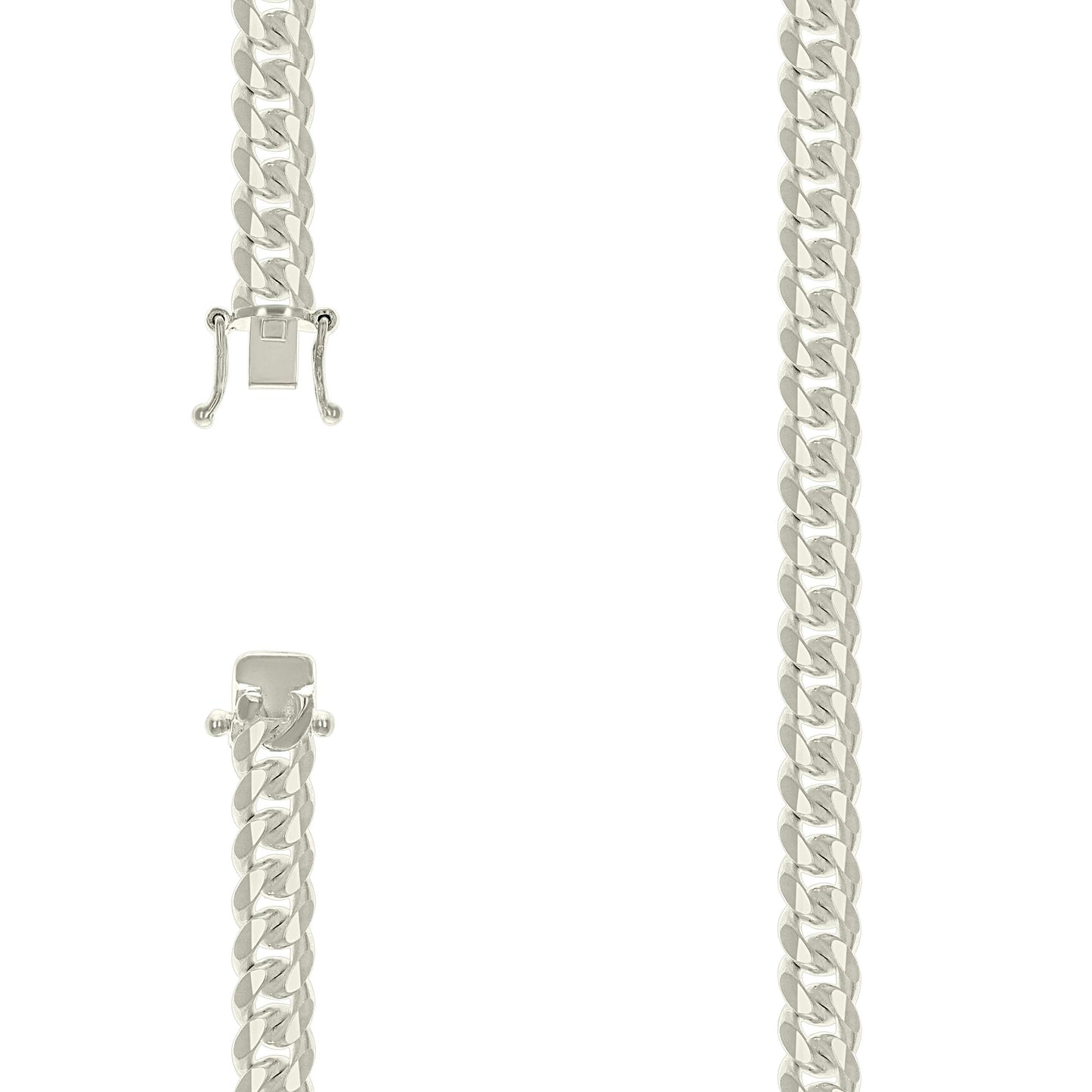 Sterling Silver Solid Miami Cuban Chain