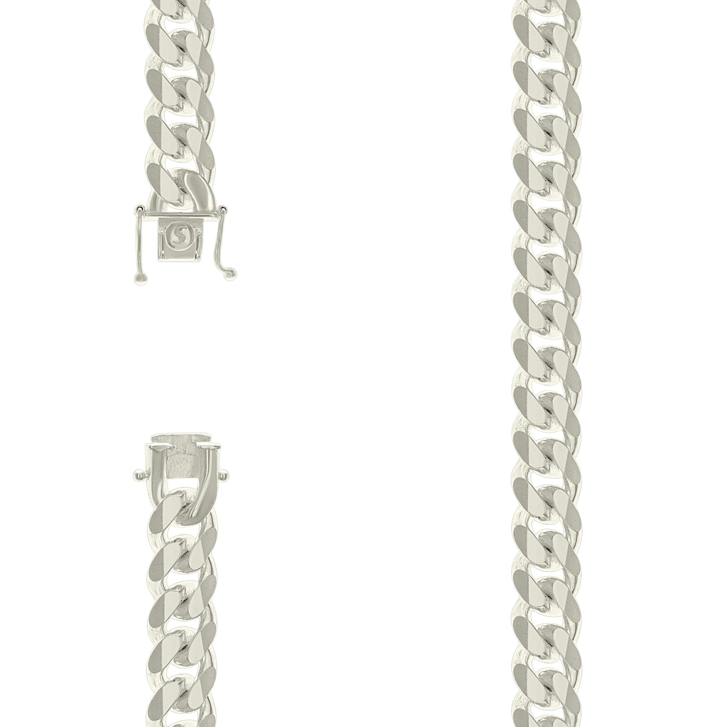 Sterling Silver Solid Miami Cuban Chain