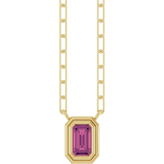 14K Yellow Gold Or Sterling Silver Emerald 5 X 3 Mm 18 In Polished Natural Gem Bezel Set Necklace