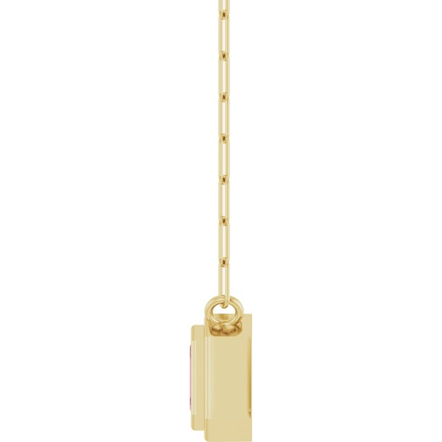 14K Yellow Gold Or Sterling Silver Emerald 5 X 3 Mm 18 In Polished Natural Gem Bezel Set Necklace