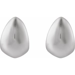 Sterling Silver 22.5 X 16 Mm Pair Friction Backs Included Polished Electroform Teardrop Earrings
