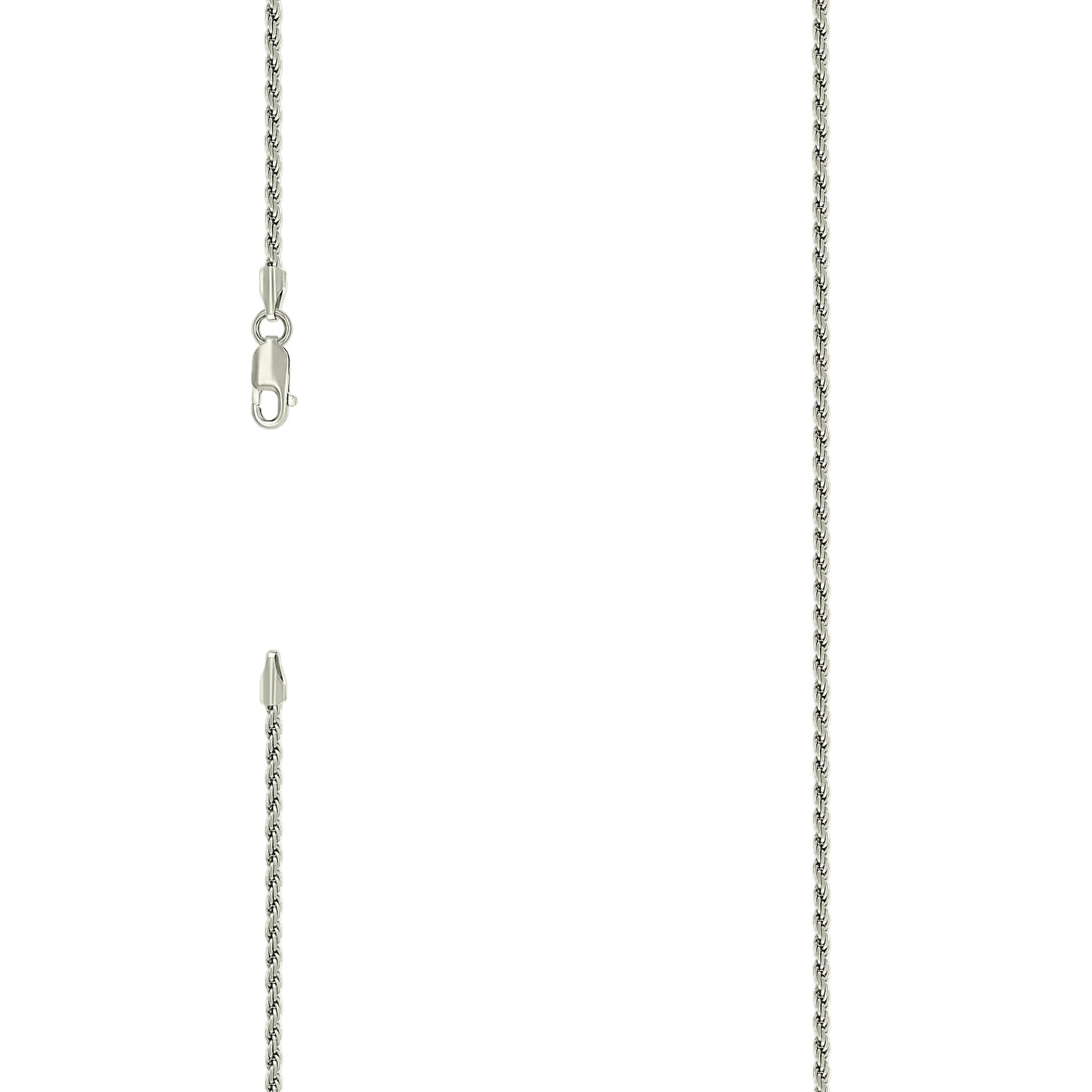 Sterling Silver Solid Rope Silver Chain