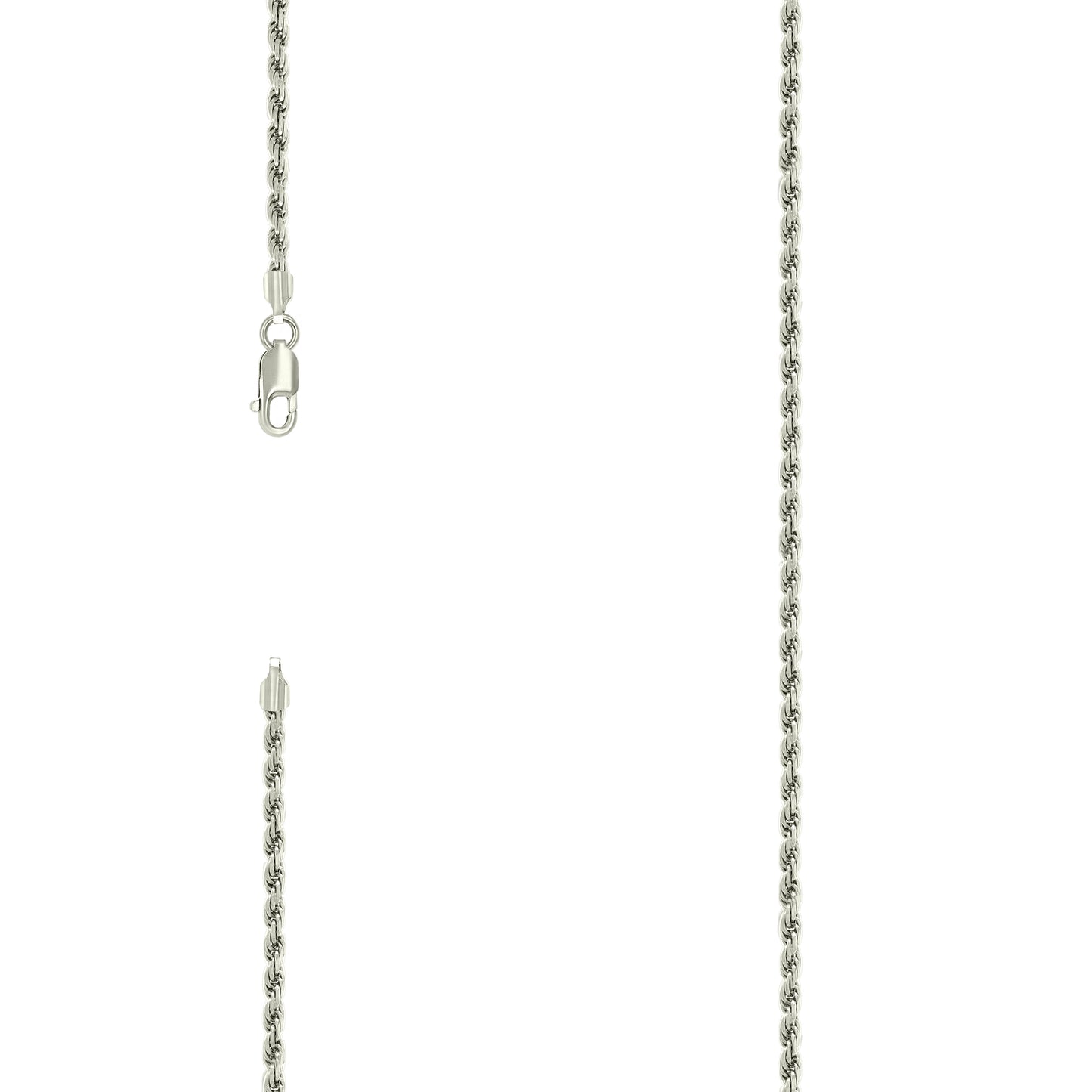 Sterling Silver Solid Rope Silver Chain