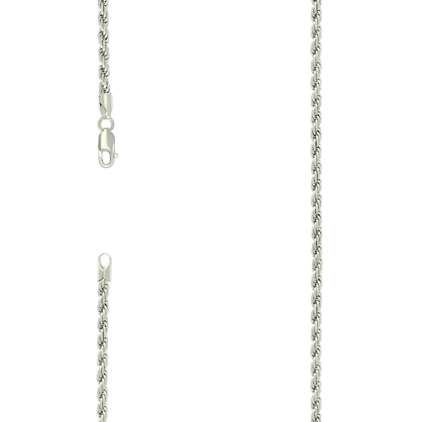 Sterling Silver Solid Rope Silver Chain