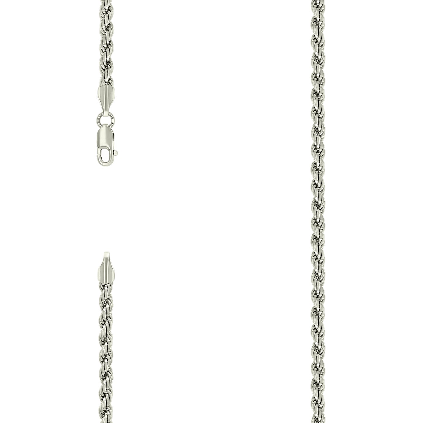 Sterling Silver Solid Rope Silver Chain