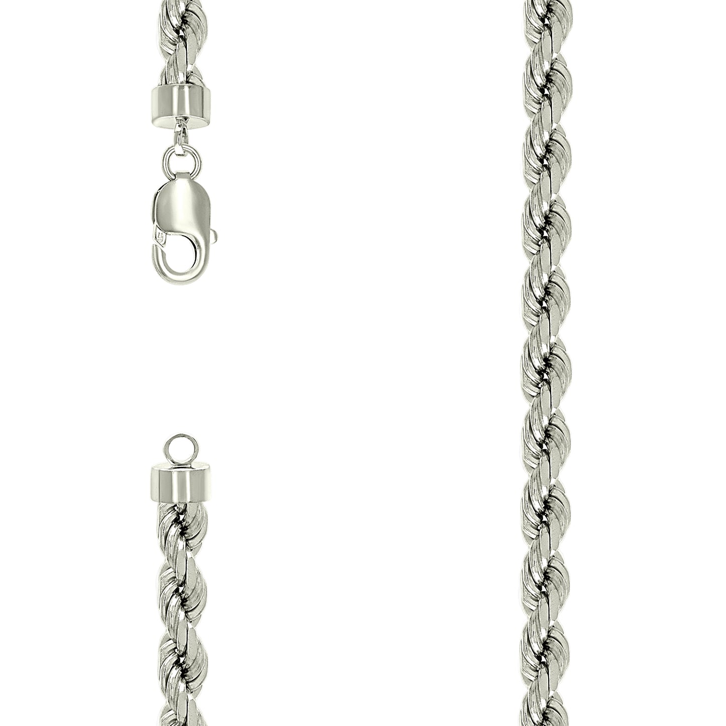 Sterling Silver Solid Rope Silver Chain