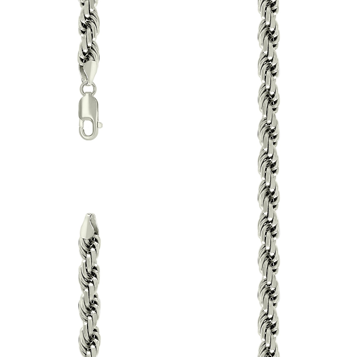 Sterling Silver Solid Rope Silver Chain