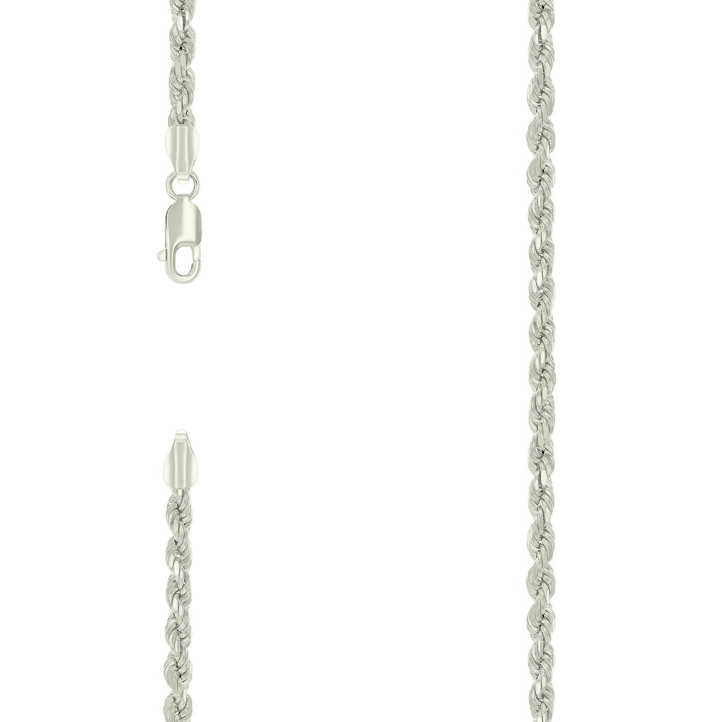 Sterling Silver Hollow Rope Chain