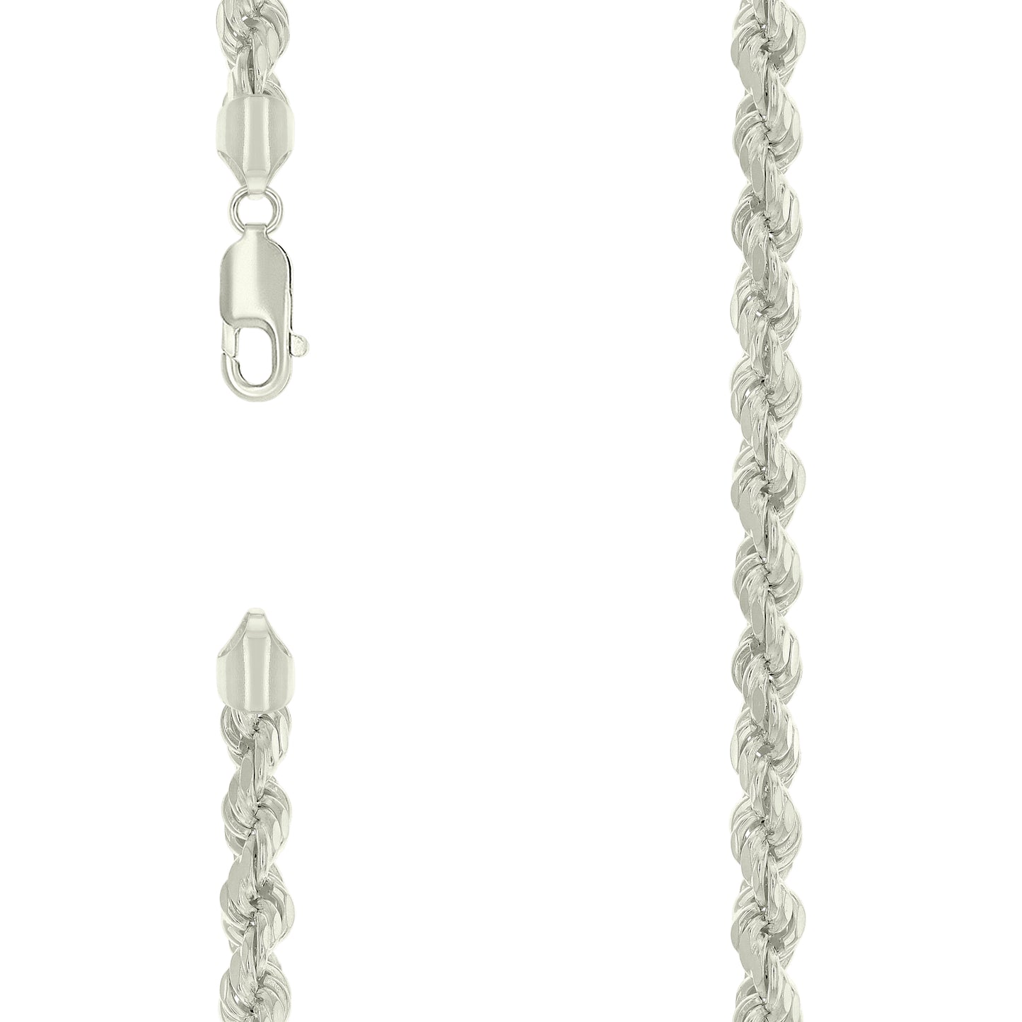 Sterling Silver Hollow Rope Chain