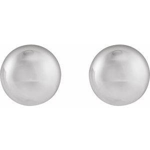 Sterling Silver 15 X 15 Mm Pair Friction Backs Included Polished Electroform Round Domed Earrings