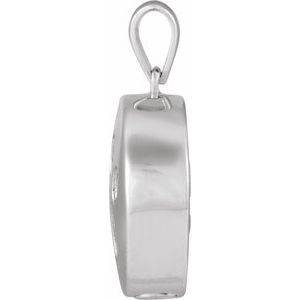 Sterling Silver 16.46 X 16.46 Mm Polished Pet Ash Holder Pendant With Accessory Kit