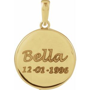14K Yellow Gold-Plated Sterling Silver 16.46 X 16.46 Mm Polished Pet Ash Holder Pendant With Accessory Kit