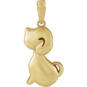 14K Yellow Gold-Plated Sterling Silver 17.38 X 13 Mm Polished Pet Ash Holder Pendant With Accessory Kit