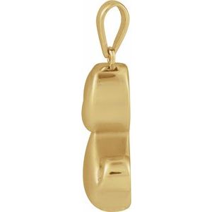 14K Yellow Gold-Plated Sterling Silver 17.38 X 13 Mm Polished Pet Ash Holder Pendant With Accessory Kit
