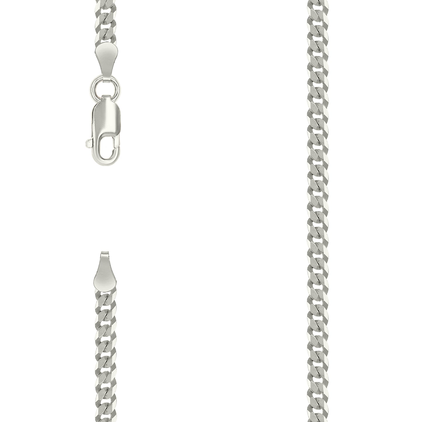 Sterling Silver Solid Super Flat Cuban Chain
