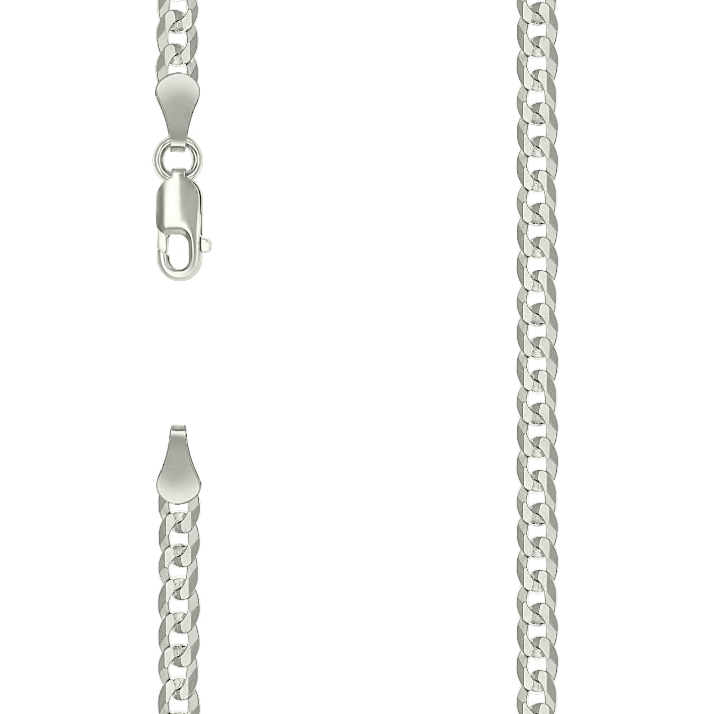 Sterling Silver Solid Super Flat Cuban Chain
