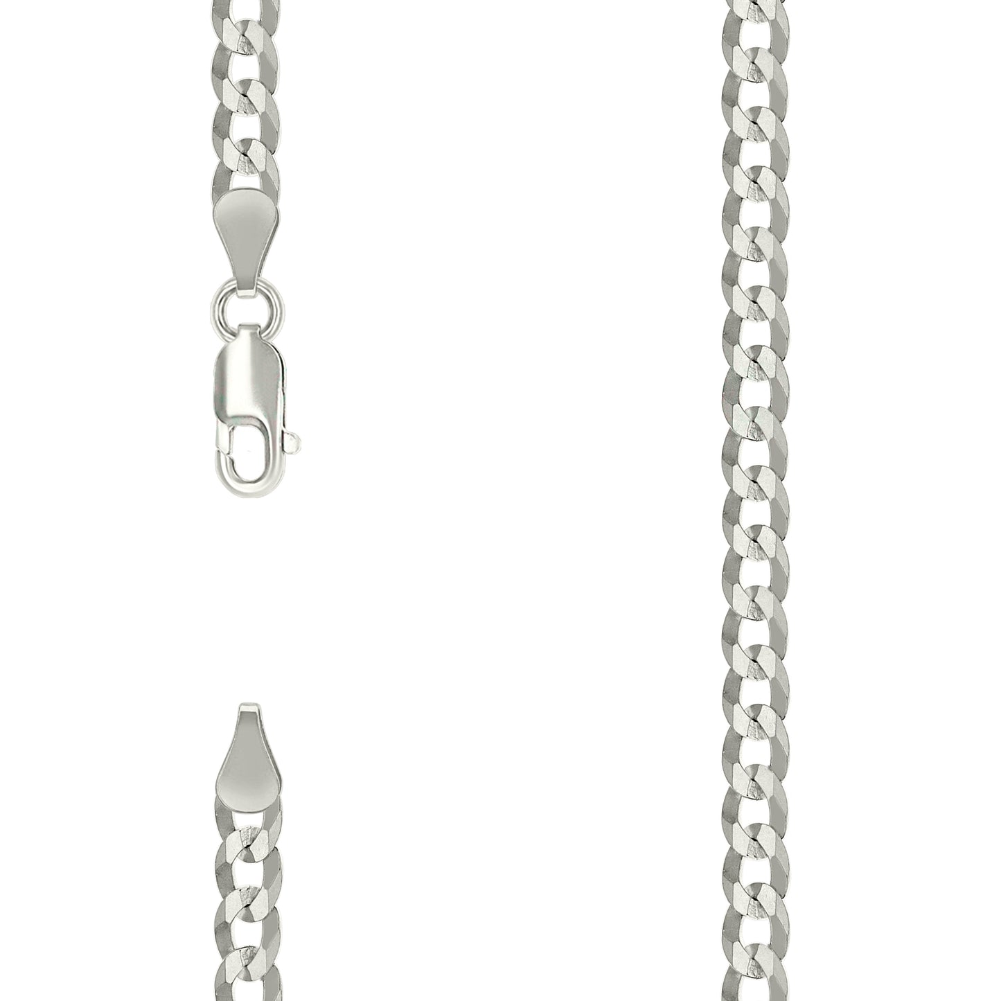 Sterling Silver Solid Super Flat Cuban Chain