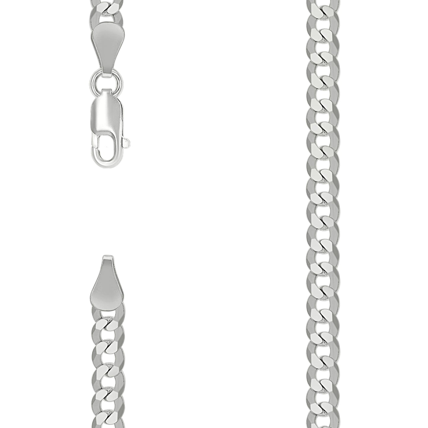 Sterling Silver Solid Super Flat Cuban Chain