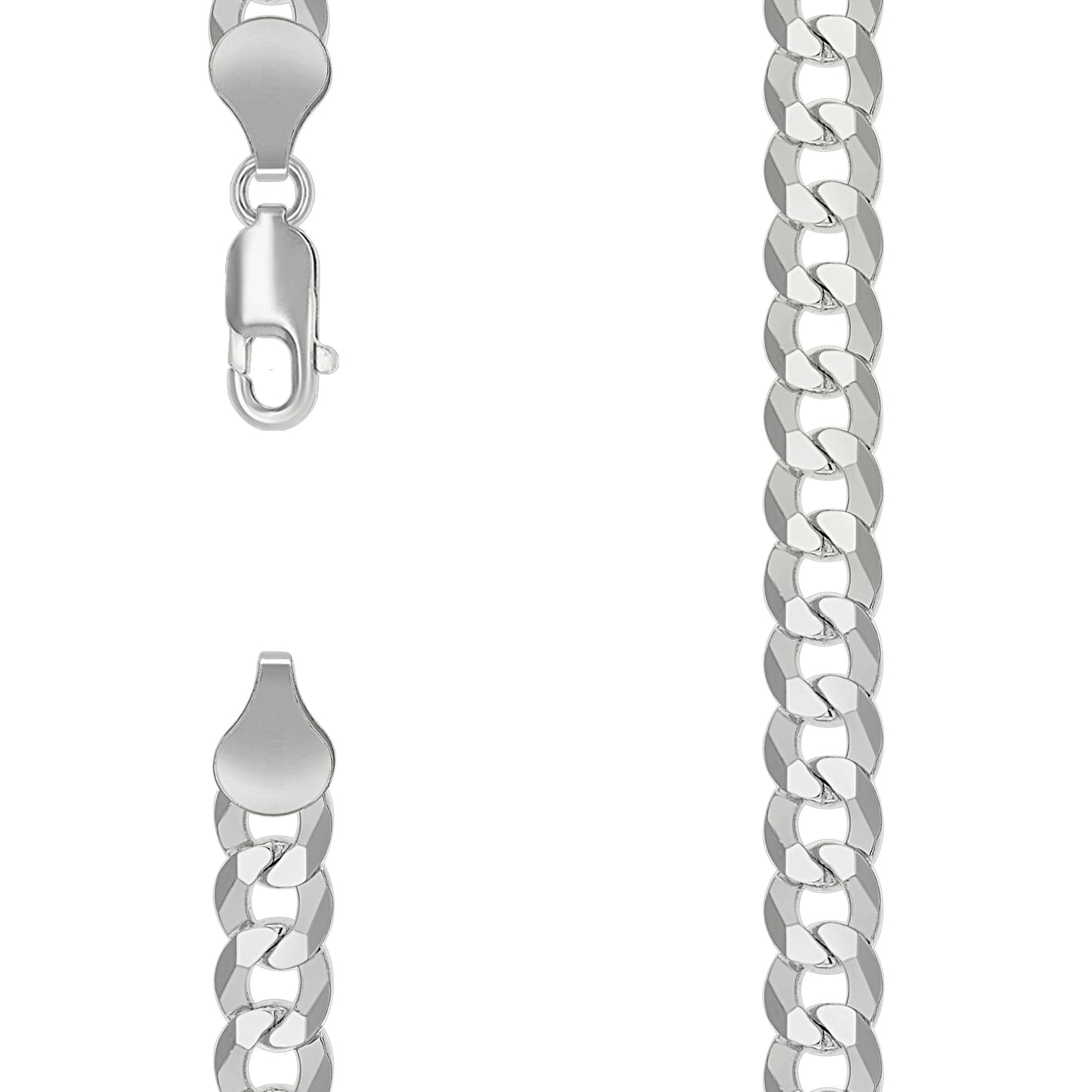 Sterling Silver Solid Super Flat Cuban Chain