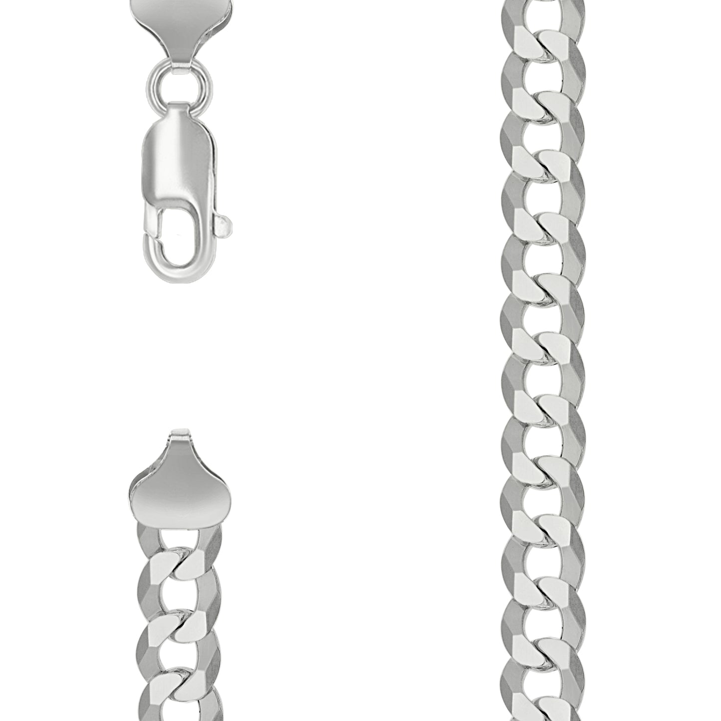 Sterling Silver Solid Super Flat Cuban Chain