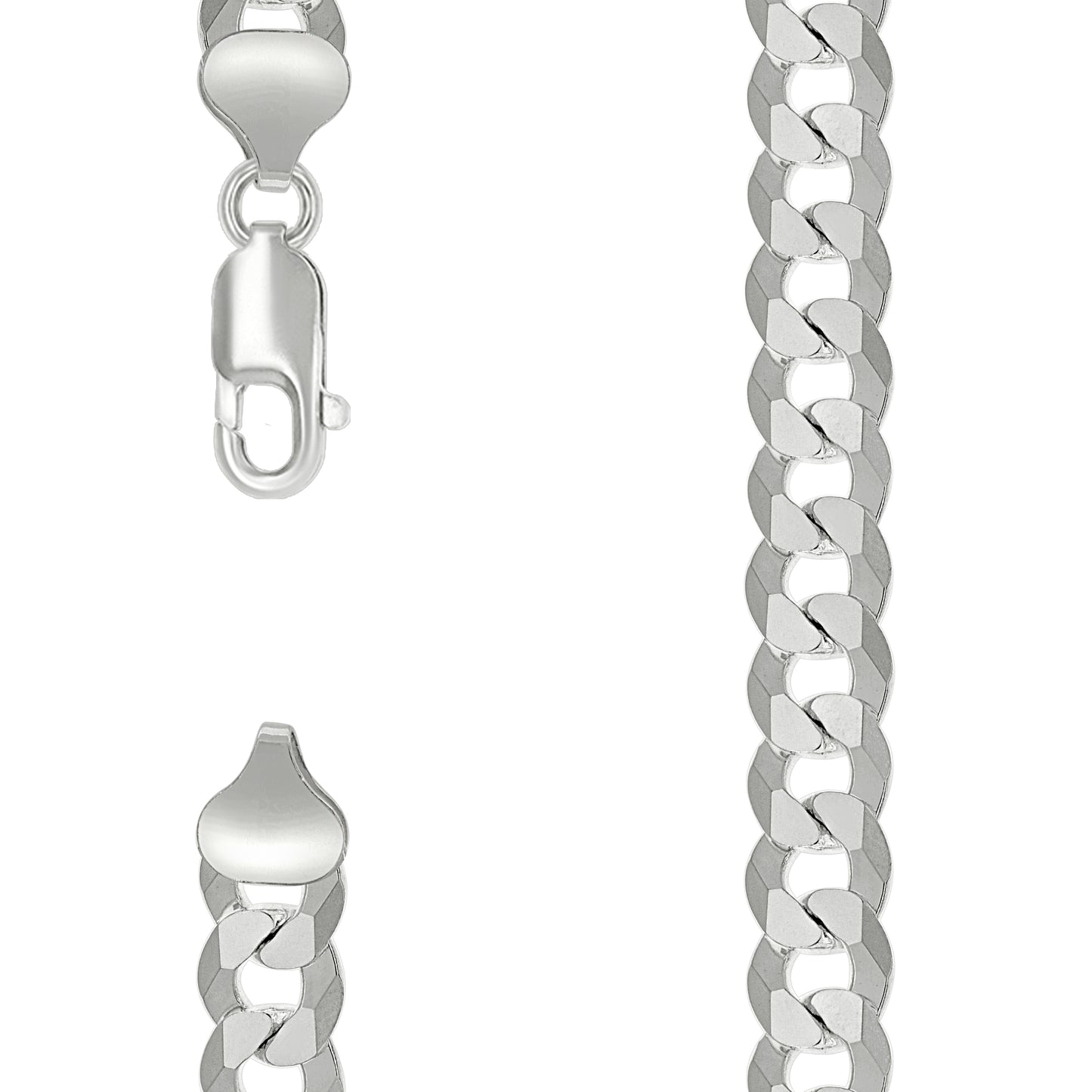 Sterling Silver Solid Super Flat Cuban Chain
