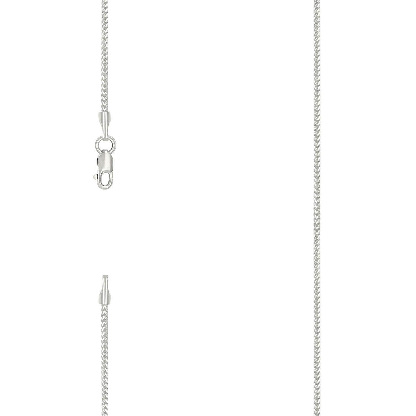 Sterling Silver Or Rhodium Plated Solid Franco Chain