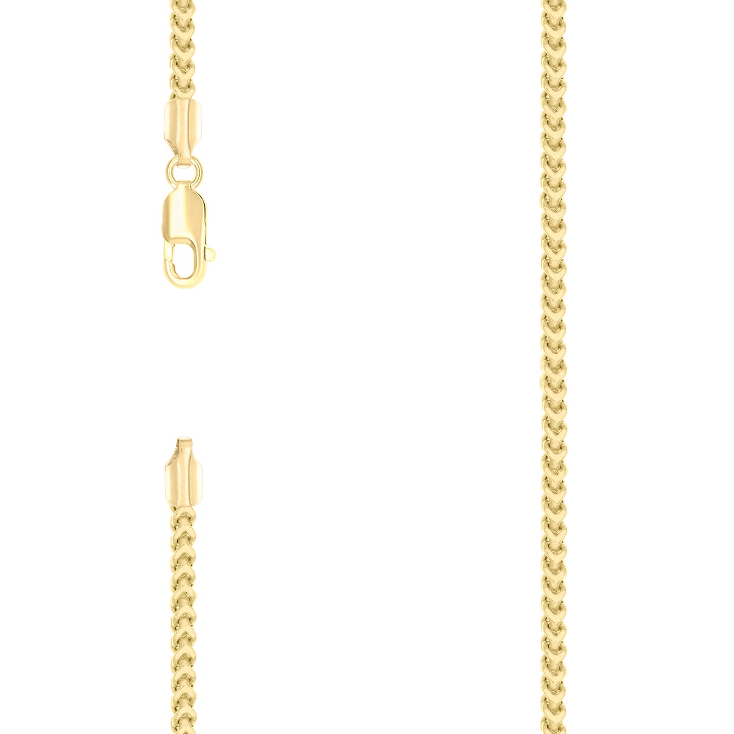 Sterling Silver Rose Tone Or Yellow Tone Hollow Franco Chain