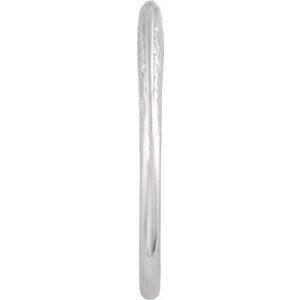 14K White Gold Round 5.8 Mm Polished Matching Band Size 6