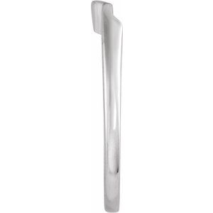 14K White Gold Round 6.5 Mm Polished Matching Band Size 6