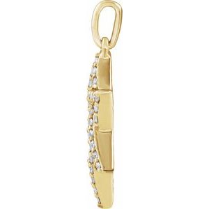 14K Yellow Or White Gold 3/8 CTW Natural Diamond Star of David Pendant