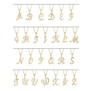 14K Yellow Gold Initial L Round G-H I1 1/10 Ctw Natural Diamond Initial Necklace, Length: 18 In