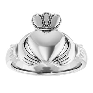 Continuum Sterling Silver Claddagh Band