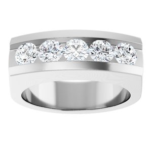 14K Yellow Gold Or Sterling Silver 9/10 CTW Natural Diamond Band
