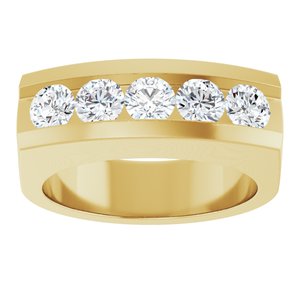 14K Yellow Gold Or Sterling Silver 9/10 CTW Natural Diamond Band