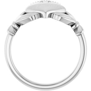 Continuum Sterling Silver Claddagh Band