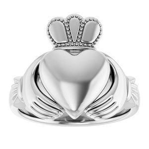 Continuum Sterling Silver Claddagh Band