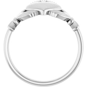 14K Yellow Or White Or Rose Gold Or Sterling Silver Or Platinum Claddagh Band