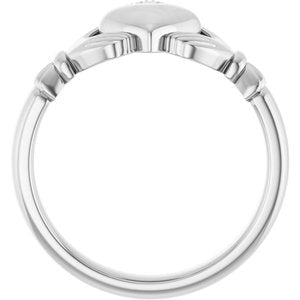 Continuum Sterling Silver Claddagh Band