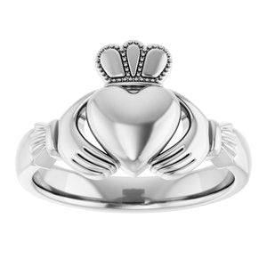 Continuum Sterling Silver Claddagh Band