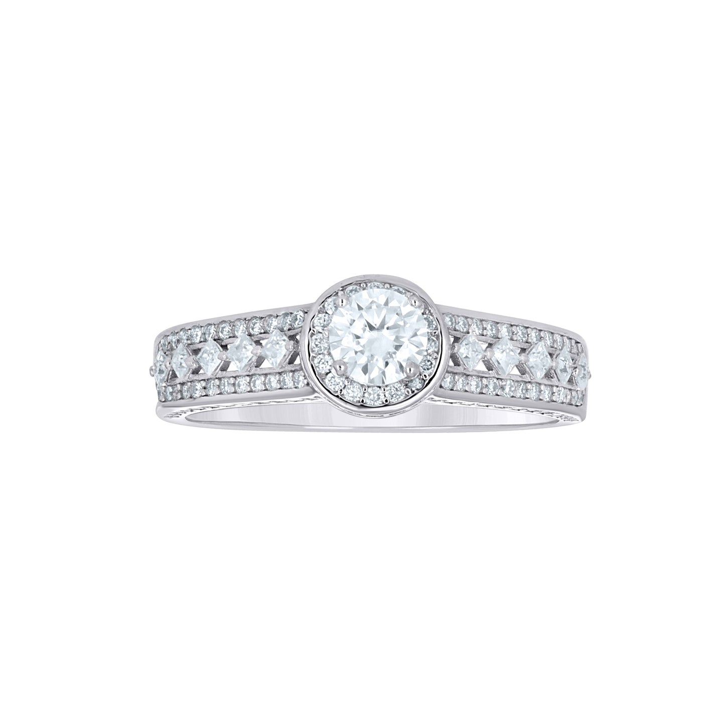 Sterling Silver Womens Round Princess-cut Cubic-Zirconia Bridal Wedding Ring Size 10– Elegant Jewelry Gift for Birthday, Anniversary, Engagement, Wedding
