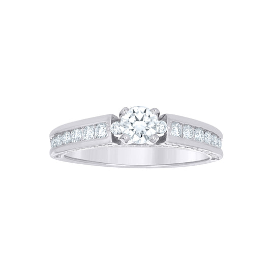 Sterling Silver Womens Cubic-Zirconia Engagement Ring Size 10– Elegant Jewelry Gift for Birthday, Anniversary, Engagement, Wedding