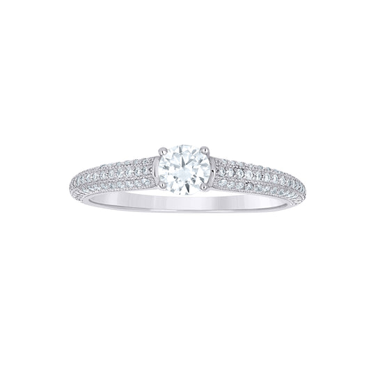 Sterling Silver Womens Cubic-Zirconia Engagement Ring Size 10– Elegant Jewelry Gift for Birthday, Anniversary, Engagement, Wedding