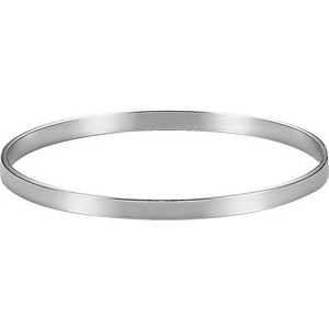 Sterling Silver 6 1/2 In Polished Bangle Bracelet