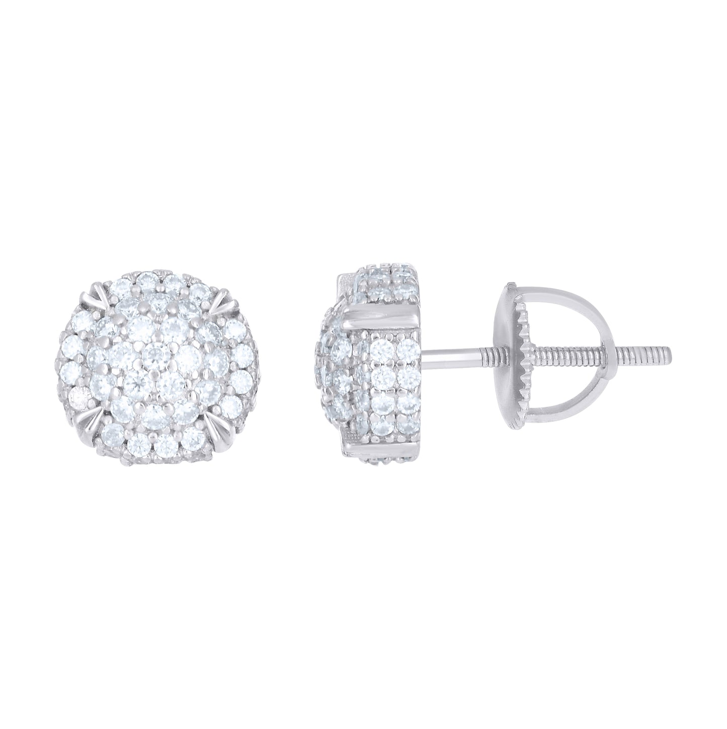 Sterling Silver Womens  0.81ct  Moissanite Fashion Stud Earrings– Elegant Jewelry Gift for Birthday, Anniversary, Engagement, Wedding