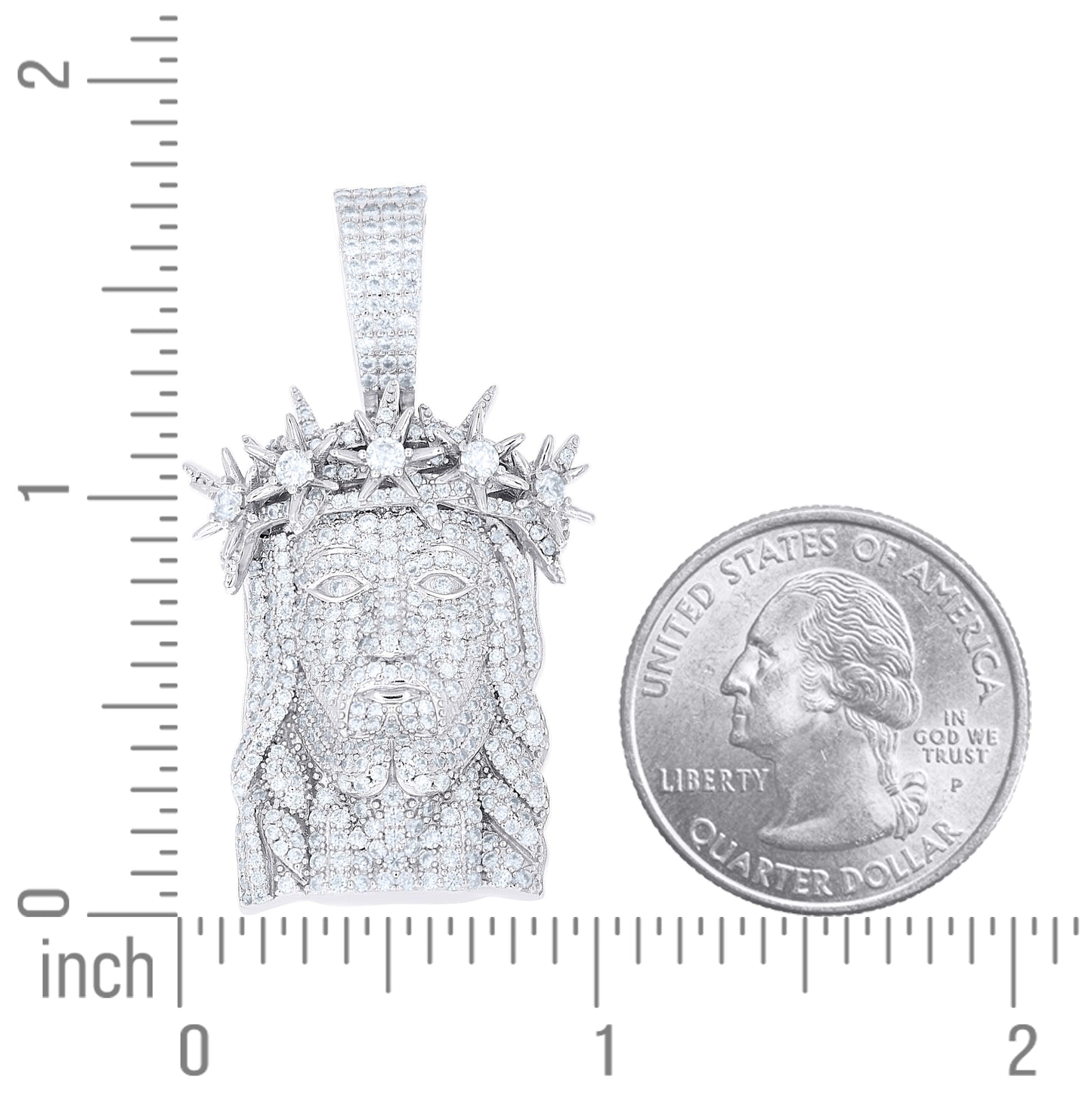 Sterling Silver Men  3.55ct Moissanite Jesus Religious Pendant – Elegant Jewelry Gift for Birthday, Anniversary, Engagement, Wedding